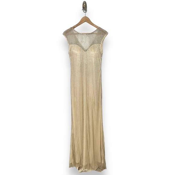 Parker Dresses & Skirts - NWOT Parker Black Label Cream Beaded Elegant Floor Length Sheath Gown 6 (AS-IS)